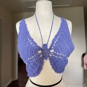 Handmade Crochet Butterfly Top